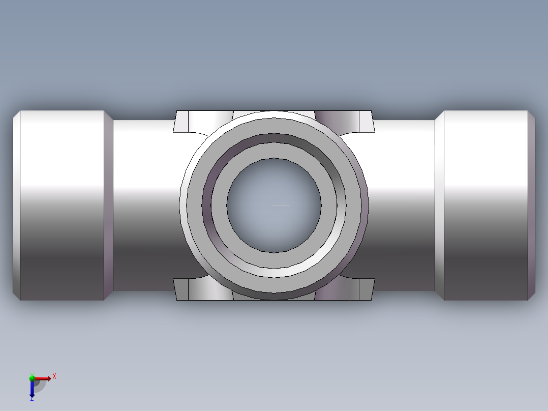 XC+XD 四通接头、XD-24俯视图