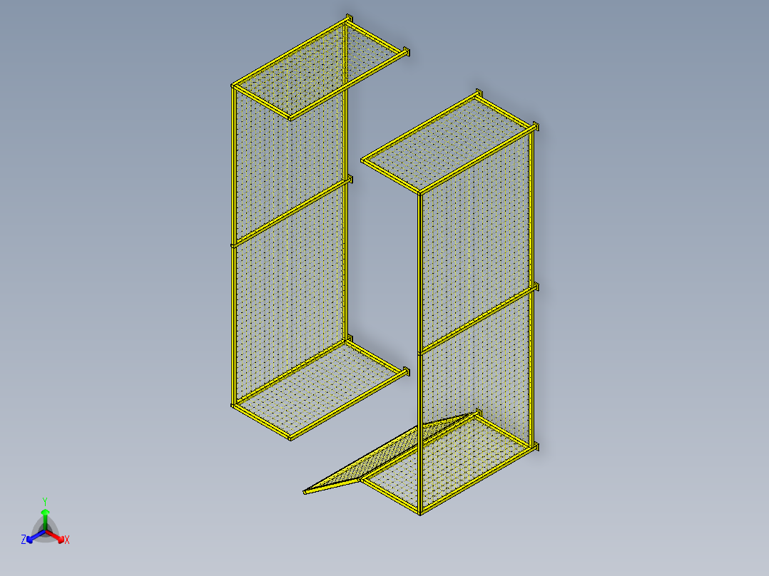 围栏正等轴测图