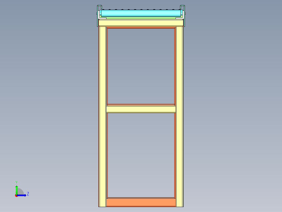 无动力滚筒输送线左视图