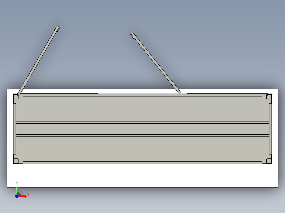 组合工作桌设计前视图