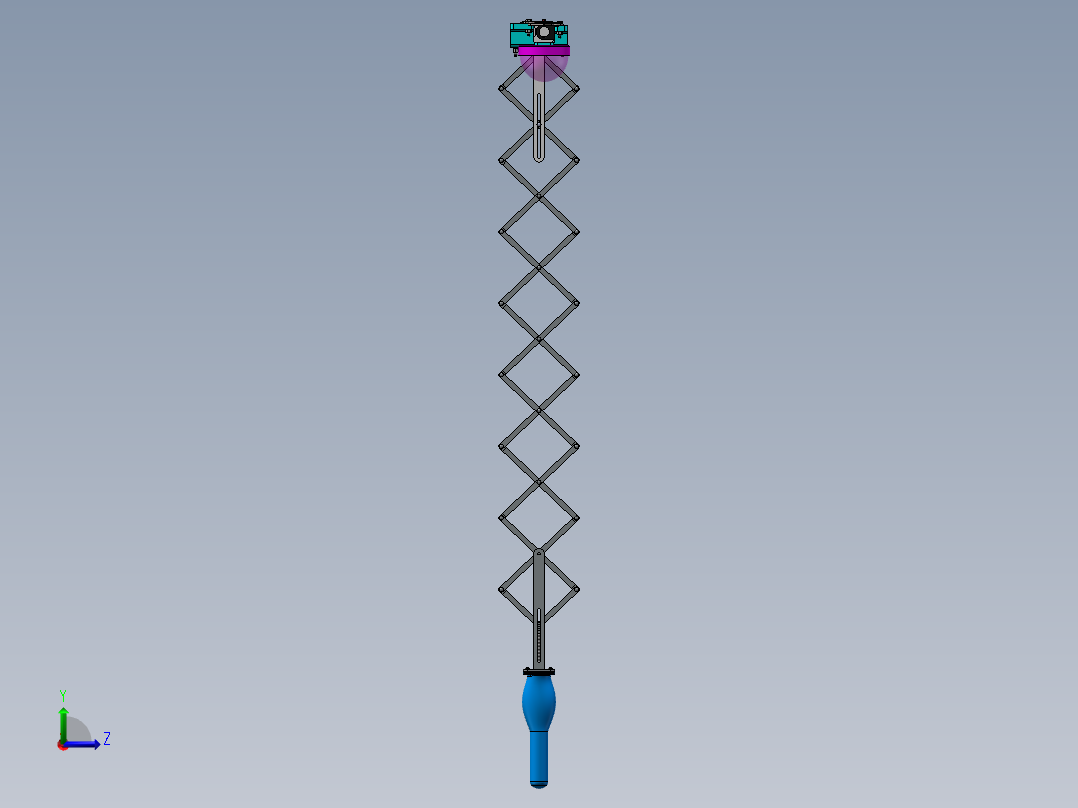 便携式水果采摘机三维+cad图左视图