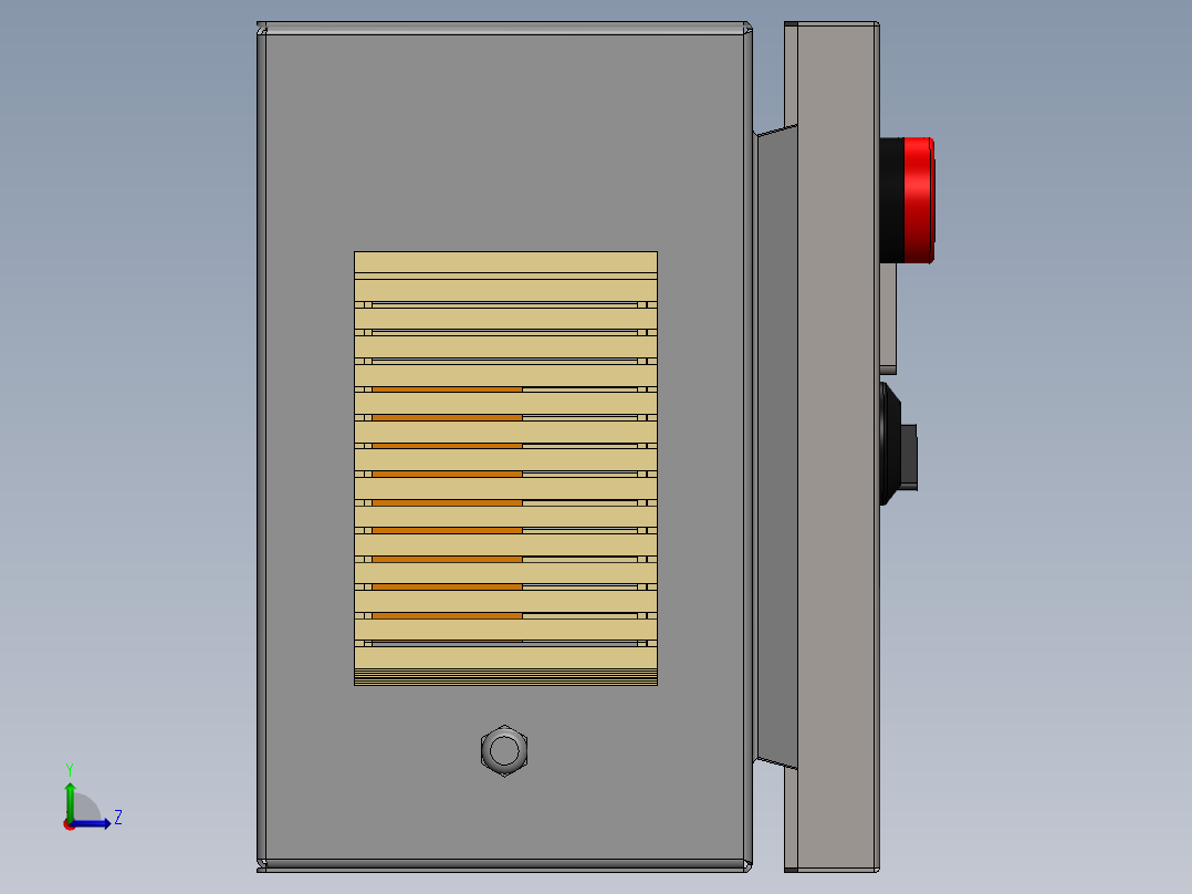 电气控制柜electrical-control-panel-6 1 SW左视图