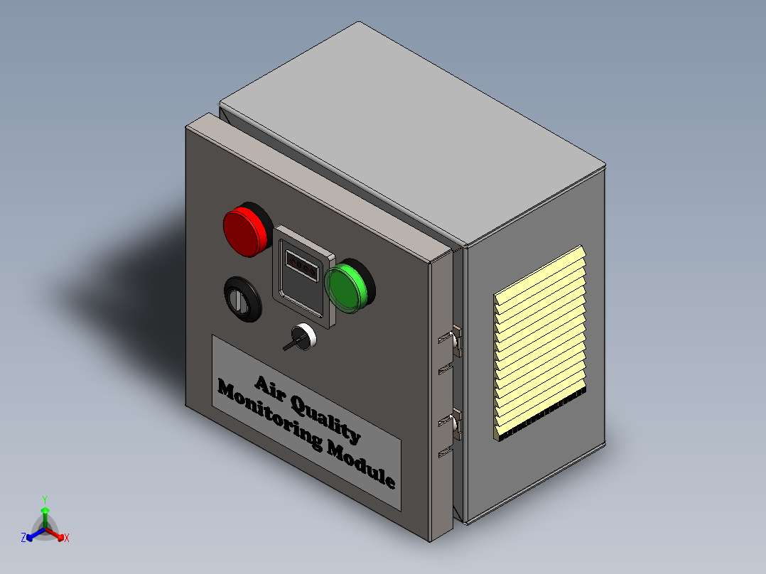 电气控制柜electrical-control-panel-6 1 SW正等轴测图