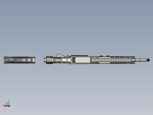 手枪左轮冲锋枪老式狙击步枪设计3D图纸hk417-airsoft-electric-gun stp后视缩略图