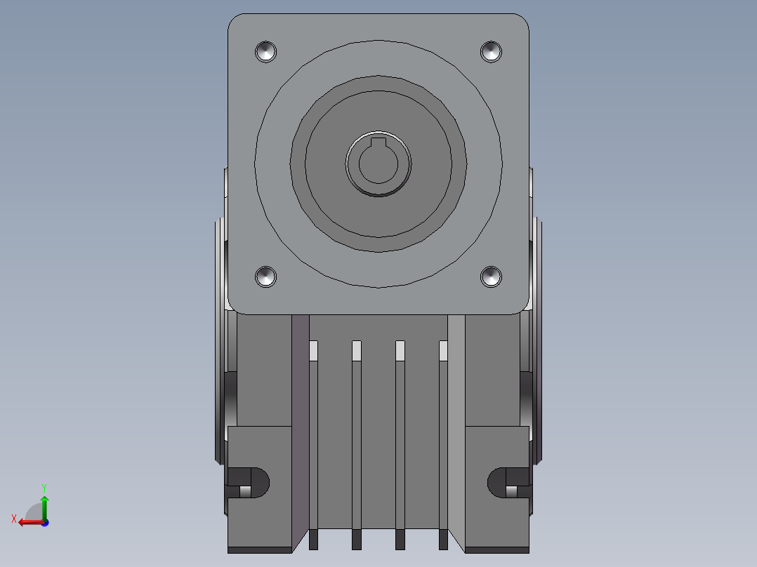 蜗轮蜗杆减速机NMRV050后视图