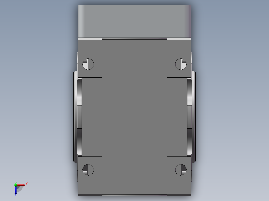 蜗轮蜗杆减速机NMRV050俯视图