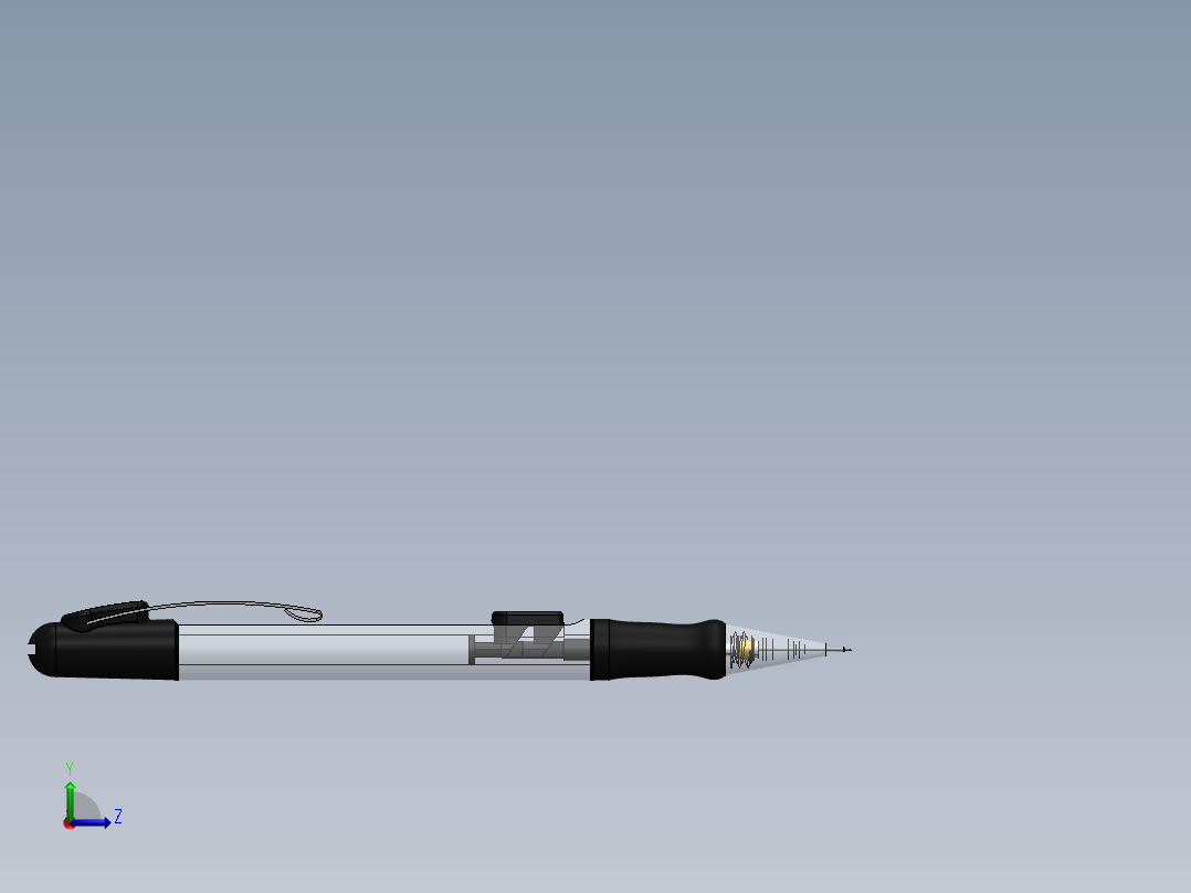 自动铅笔详细结构左视图
