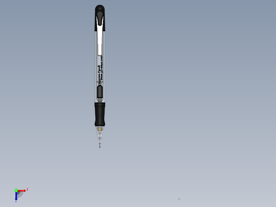自动铅笔详细结构俯视图
