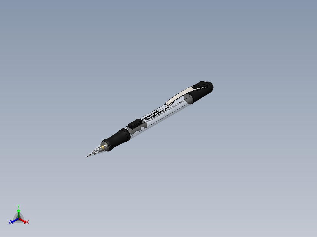 自动铅笔详细结构正等轴测图