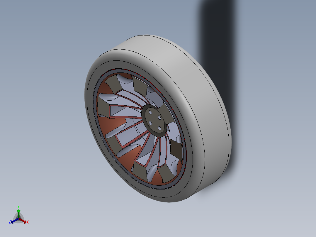 花式轮正等轴测图