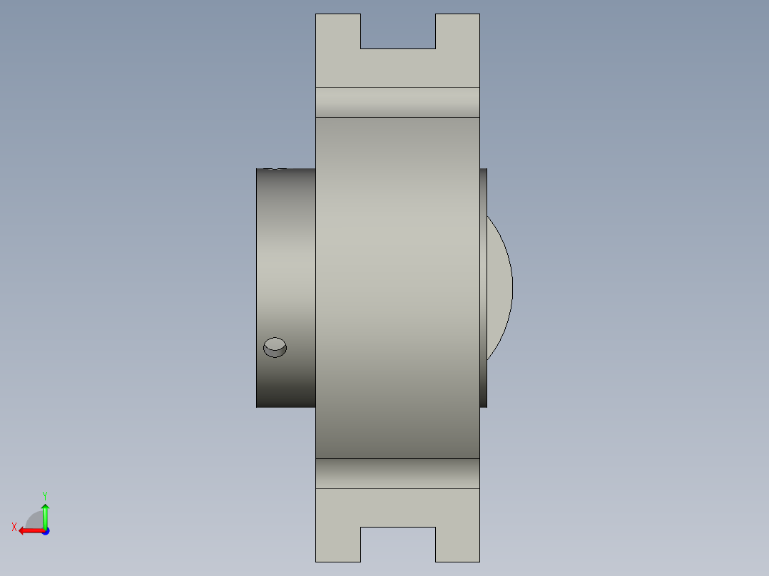 调心球面轴承UCT209后视图