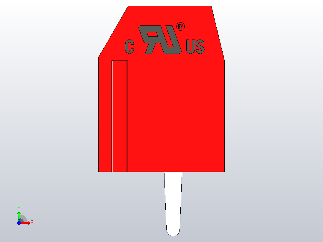 7针DG306 5红色间距5毫米前视图