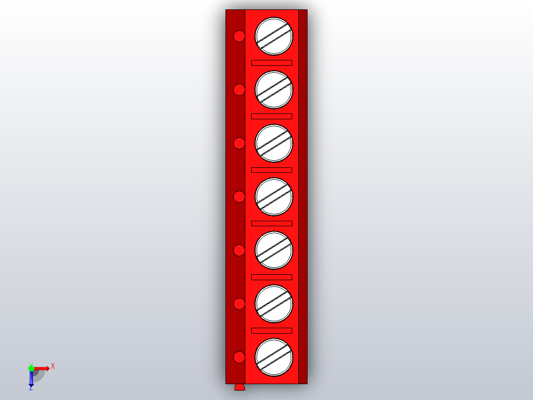7针DG306 5红色间距5毫米俯视图