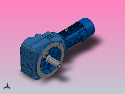 KF77法兰轴伸式安装螺旋锥齿轮减速机KF77-YBE0.25-6P-135.28-M1-0°-A