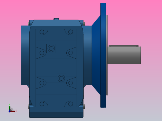 KF77法兰轴伸式安装螺旋锥齿轮减速机KF77-YBE0.25-6P-135.28-M1-0°-A前视缩略图