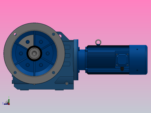 KF77法兰轴伸式安装螺旋锥齿轮减速机KF77-YBE0.25-6P-135.28-M1-0°-A右视缩略图