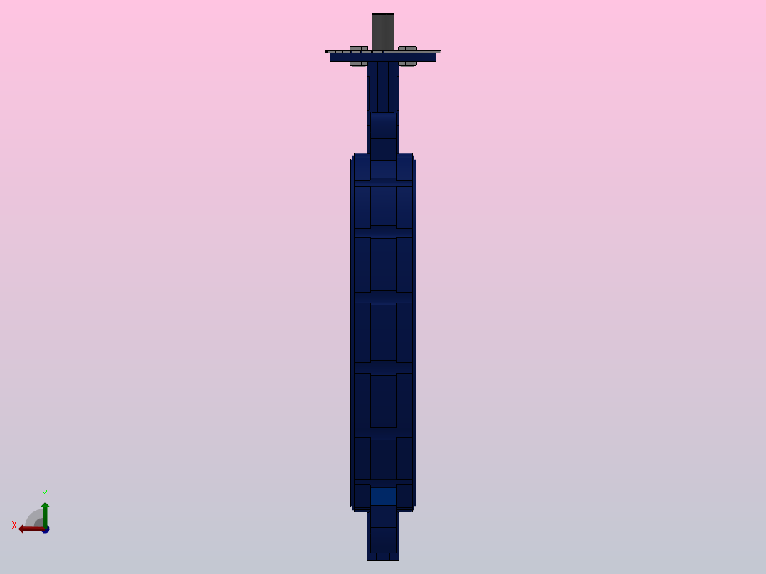 对夹式蝶阀阀体DN350后视图