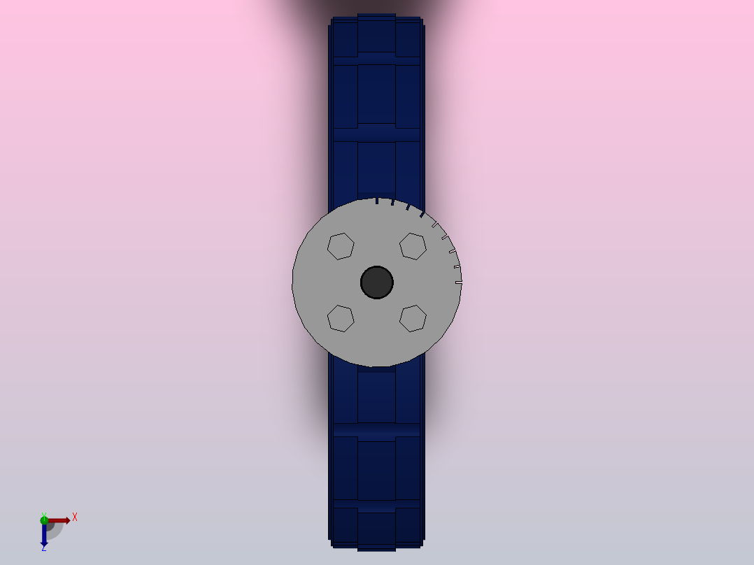 对夹式蝶阀阀体DN350俯视图