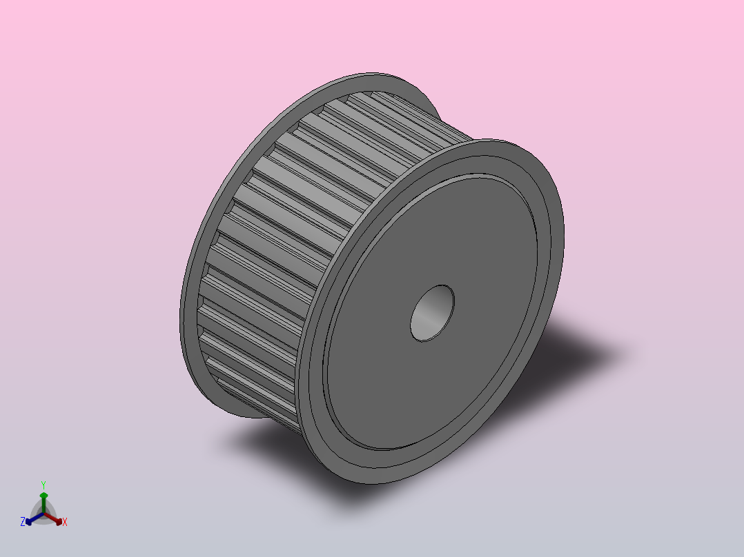 标准型梯形齿同步带轮L型_SLHC-30-150-dc16-A正等轴测图