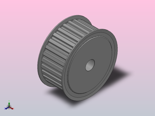 标准型梯形齿同步带轮L型_SLHC-30-150-dc16-A正等轴测缩略图