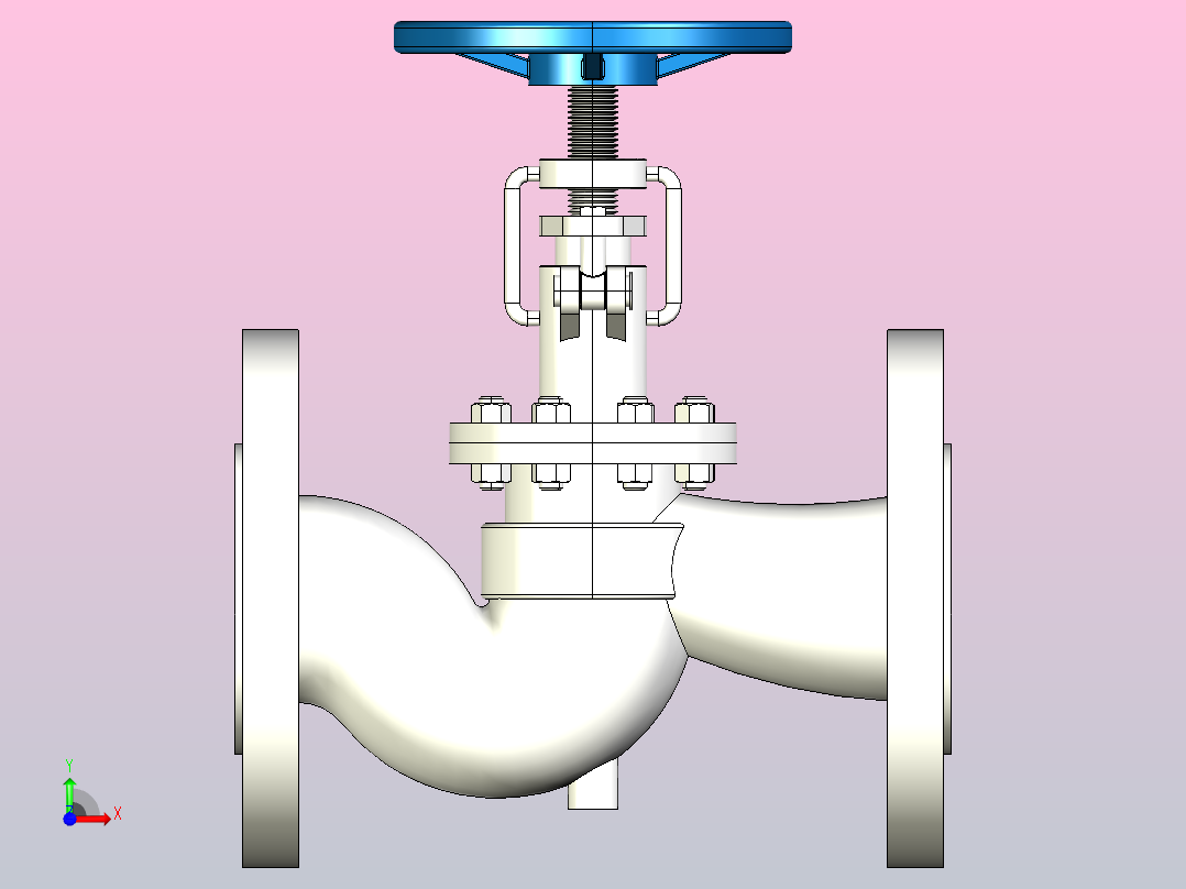 J41T╱W╱F╱H-16法兰式截止阀[J41T-16]32前视图