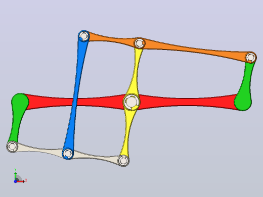恒速无齿轮传动机构3D图纸 Solidworks设计前视缩略图
