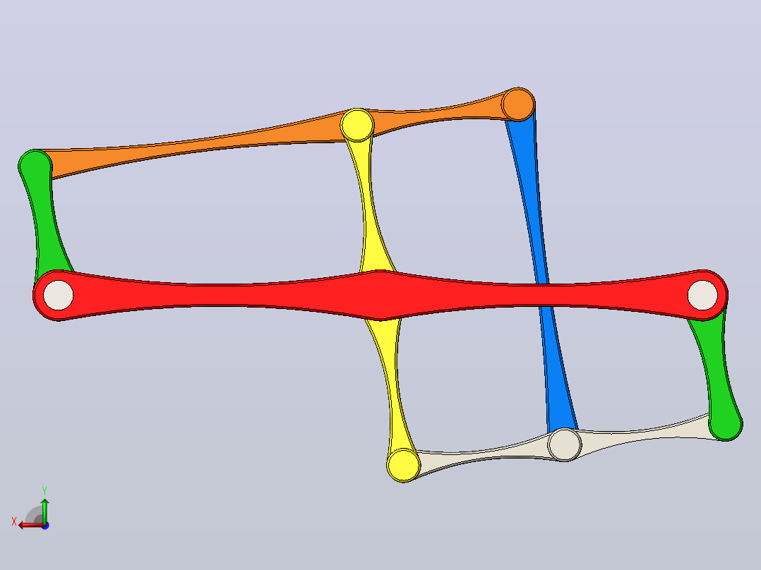 恒速无齿轮传动机构3D图纸 Solidworks设计后视图