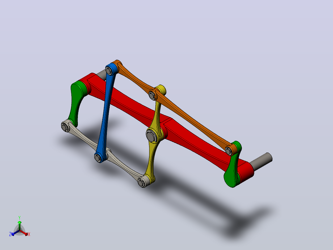 恒速无齿轮传动机构3D图纸 Solidworks设计正等轴测图