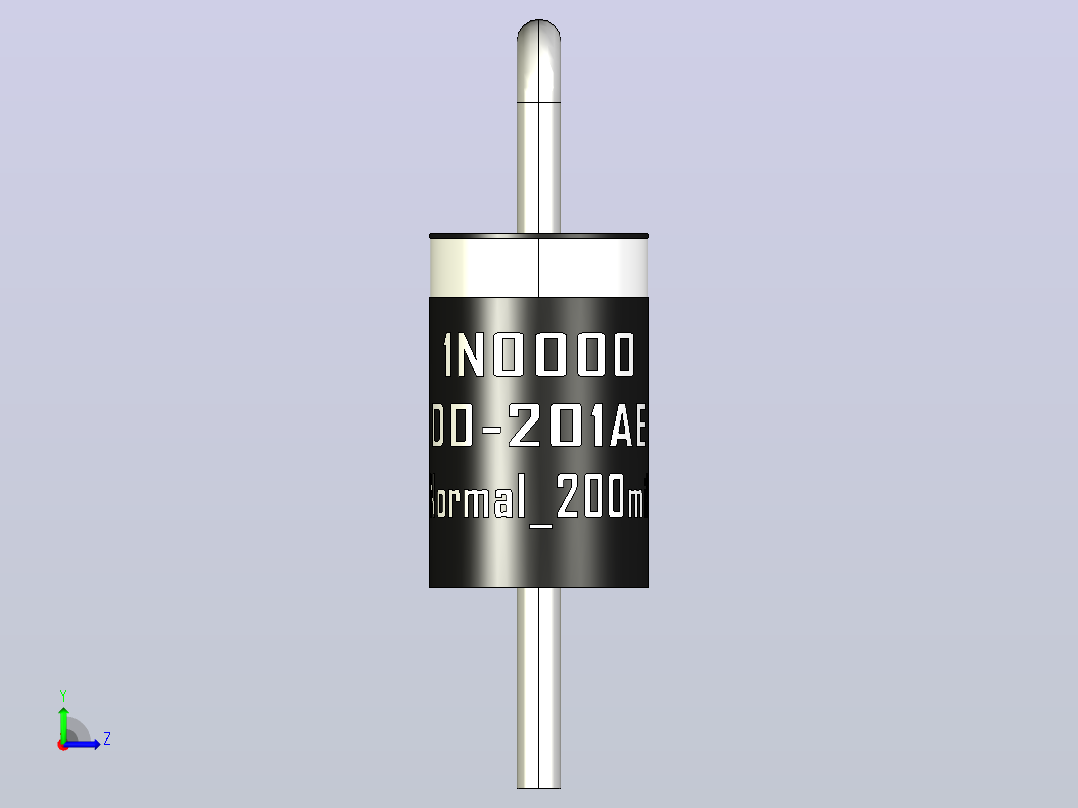 轴向二极管外壳DO-201AE_Normal_200mil_rev1.0.zip.zip左视图