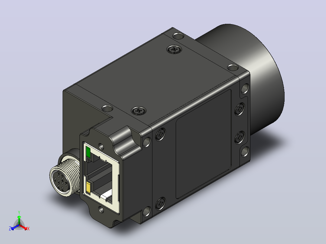 GED-T-CL-V300  GigE工业相机主视图