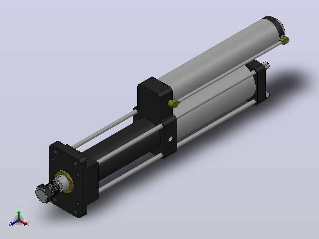 MPT-3T系列标准型[MPT-63-150-20-3T-M2-S1-0°]正等轴测图