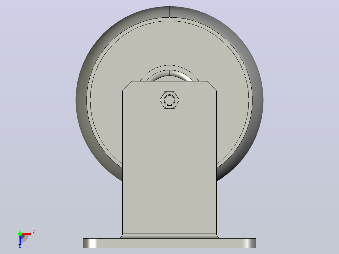 抗冲击特重载脚轮-固定型@JWBG俯视图