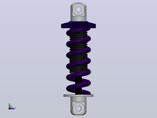 详细的减震器3D模型左视缩略图
