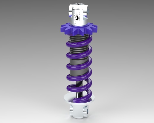 详细的减震器3D模型缩略图