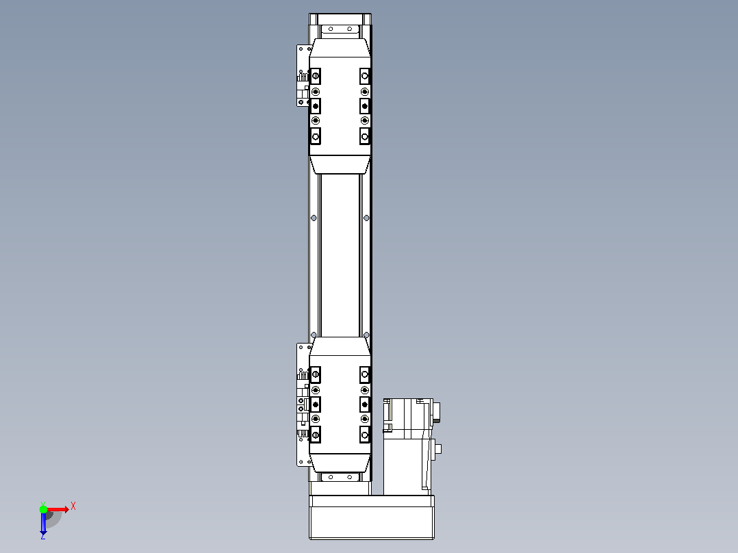 滚珠丝杠线性轴TPA-GCRS-50-1205C-L50-ML-M10-N3俯视图