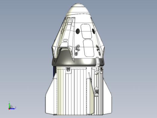 SpaceX 船员胶囊龙航天器左视缩略图