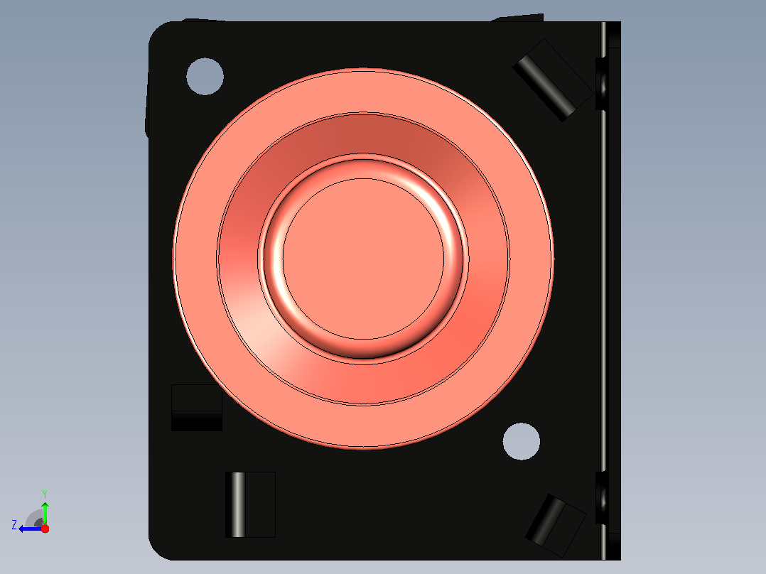 微型横流风扇25120铝合金叶轮DC12V 0.06A碳刷强磁180电机右视图