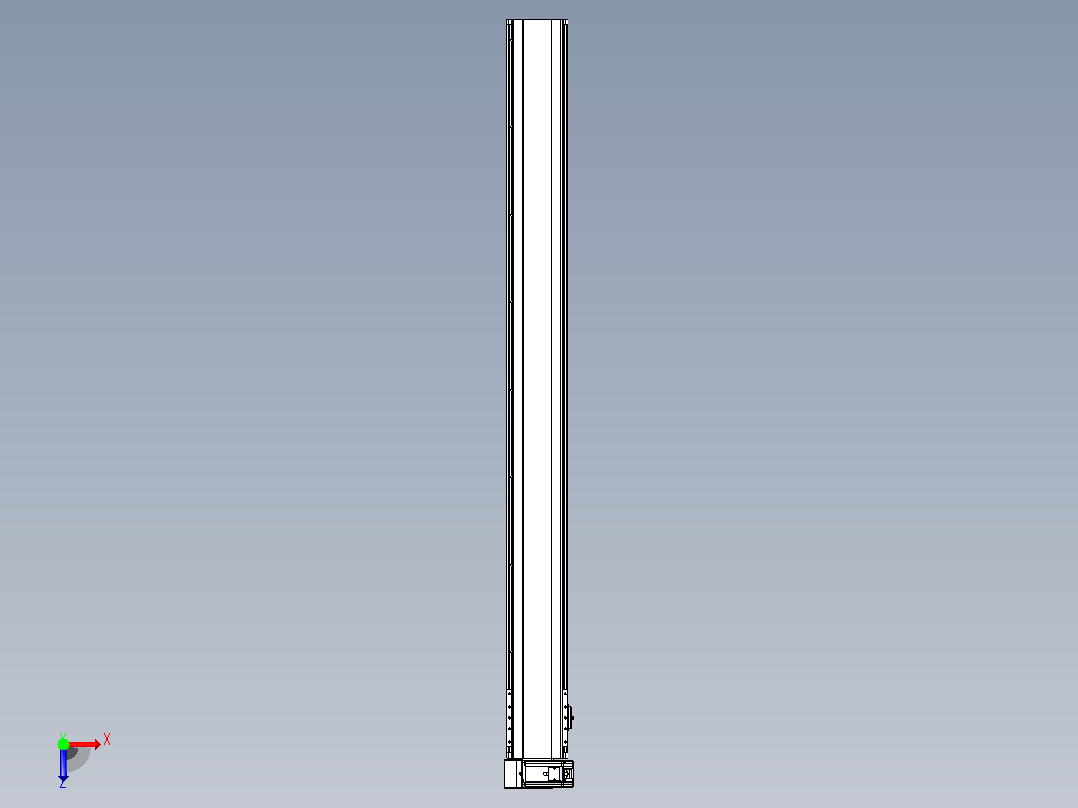 皮带直线轴半封闭可选导轨TPA-HNB-140D-120-L1450-LU-C-P40-N3俯视图