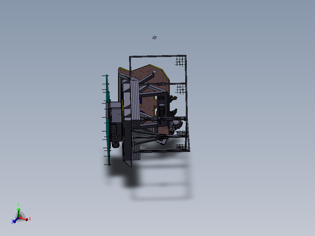 汽车引擎盖机器人自动焊接工作站（焊接夹具+转台系统）SW+STP