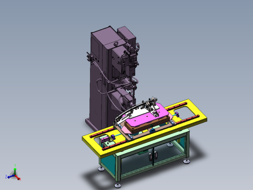 凸焊机送料工装治具工作台sw2020可编辑