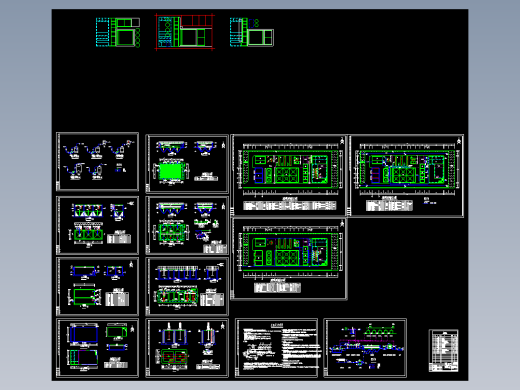 2000吨电镀废水处理工艺施工图工程图CAD