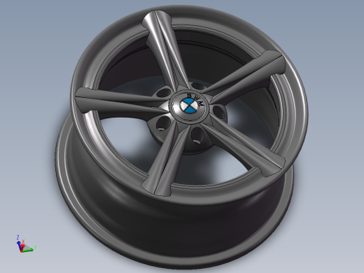 宝马车的轮毂3D模型