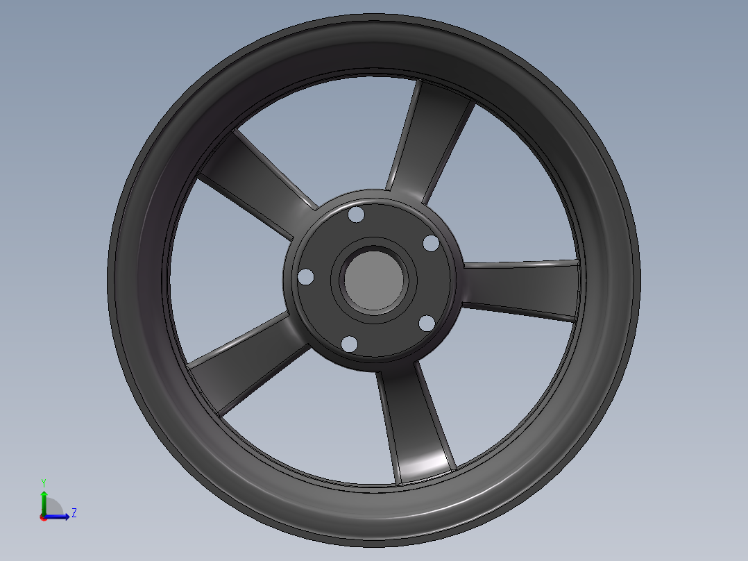 宝马车的轮毂3D模型左视图