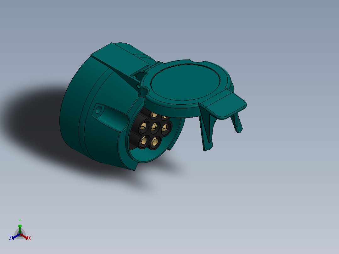 拖车、挂车插头（SW2015正等轴测图