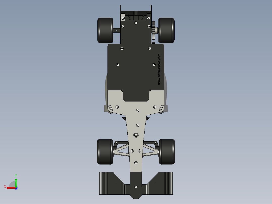 F1赛车模型(2)后视图