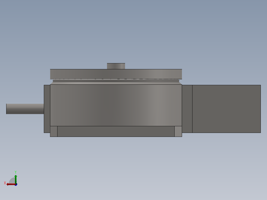 立式气动分度盘设计hsd-fd320-8后视图