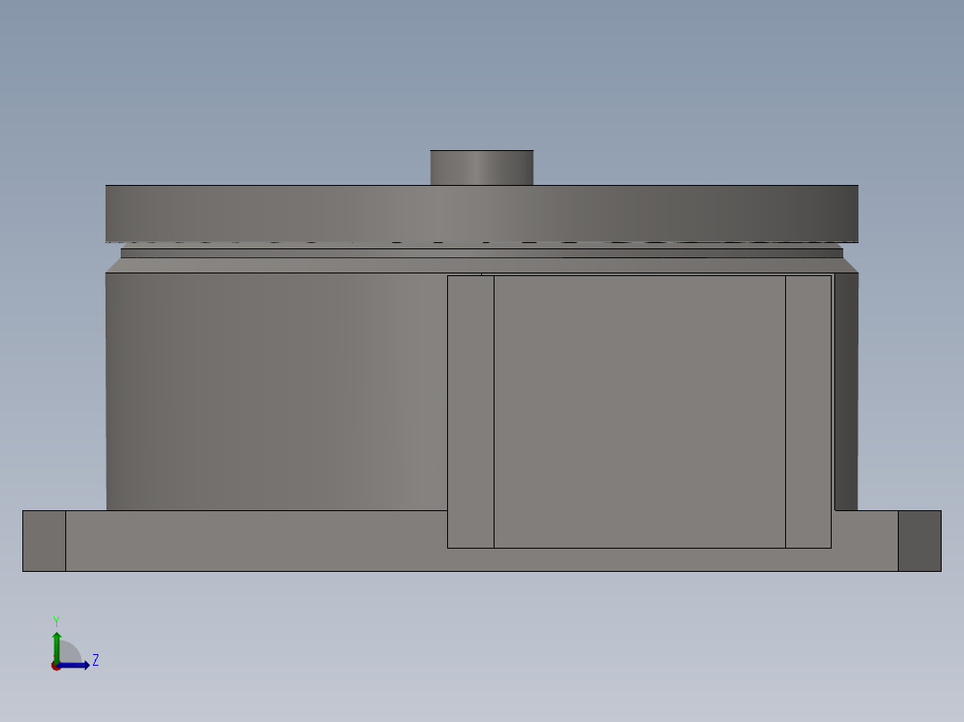 立式气动分度盘设计hsd-fd320-8左视图