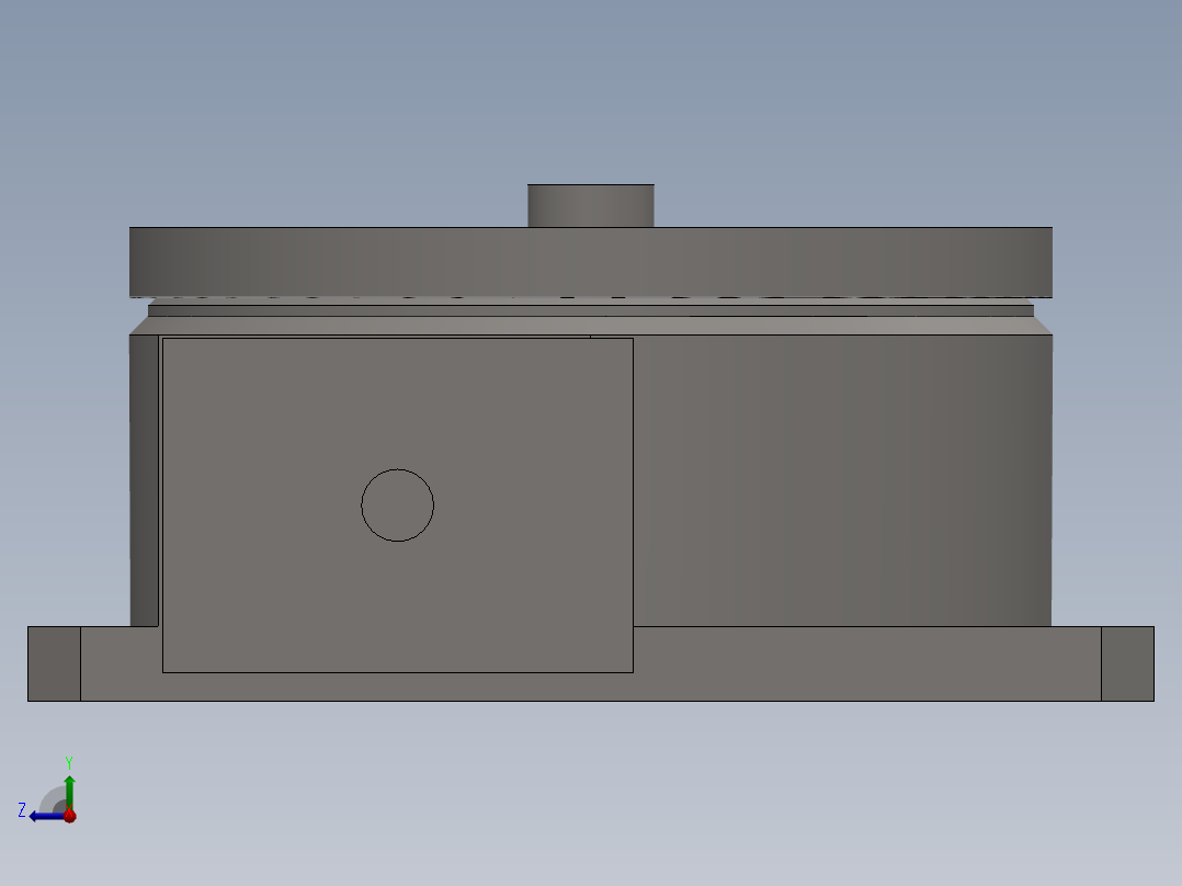 立式气动分度盘设计hsd-fd320-8右视图