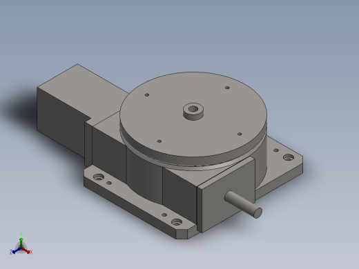 立式气动分度盘设计hsd-fd320-8正等轴测缩略图
