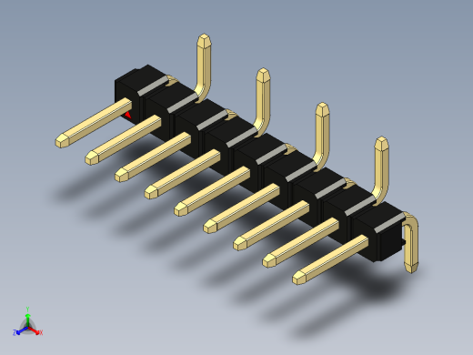 彩色公排针 100mil 2.54mm 系列-DS1022_black_09p_100mil_Type_SMT_R2_rev1.0